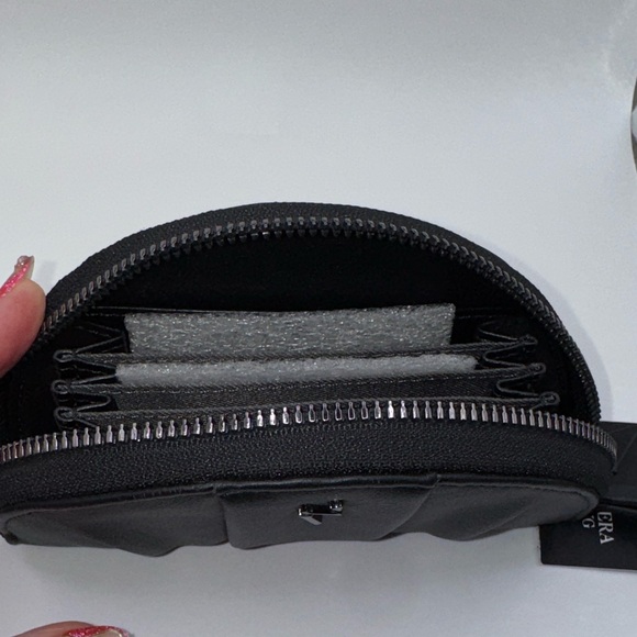 Simply Vera Vera Wang Black Pleated Half Moon Wallet - Picture 4 of 6